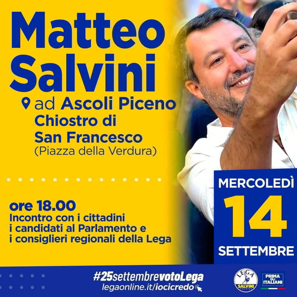 Matteo Salvini ad Ascoli Piceno