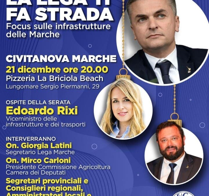 La Lega ti fa strada, incontro e cena giovedì 21 dicembre